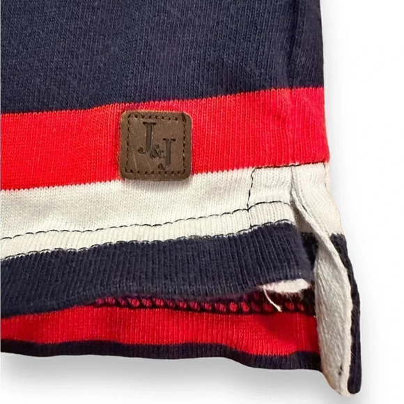 Janie & Jack | Infant Rugby Striped Polo (6-12 mos) 🔴⚪️🔵 - Picture 3 of 5